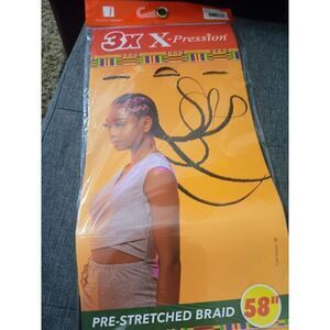 Sensationnel 3X X-Pression Pre-Stretched Braid - 58" Color 99J. Black